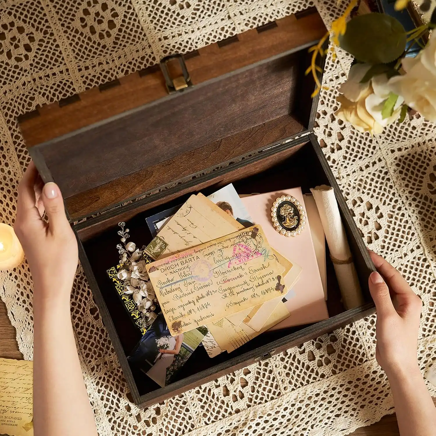 Engraved Wooden Keepsake Box