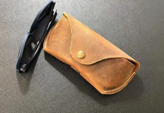 Personalized Leather Glasses Case