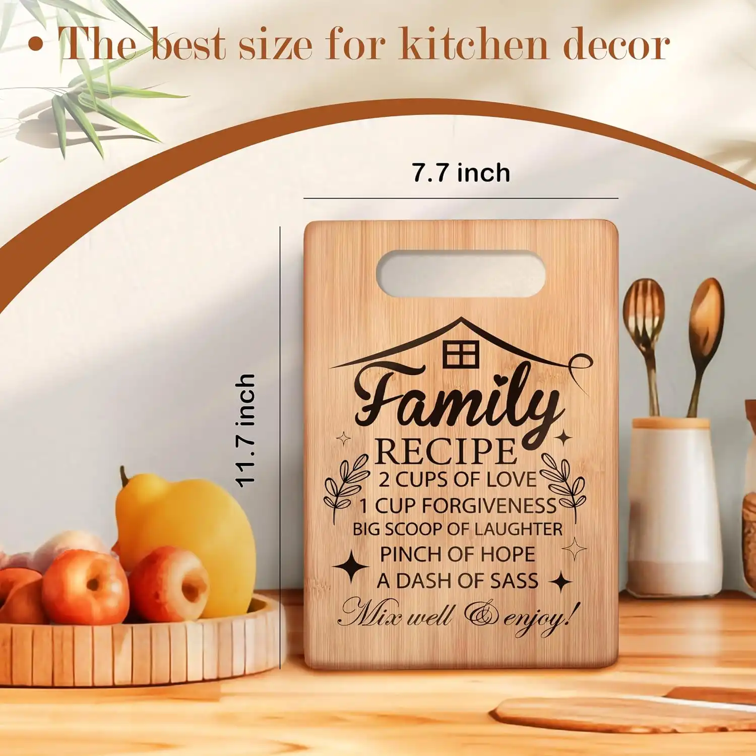 Personalized Recipe Cutting Board